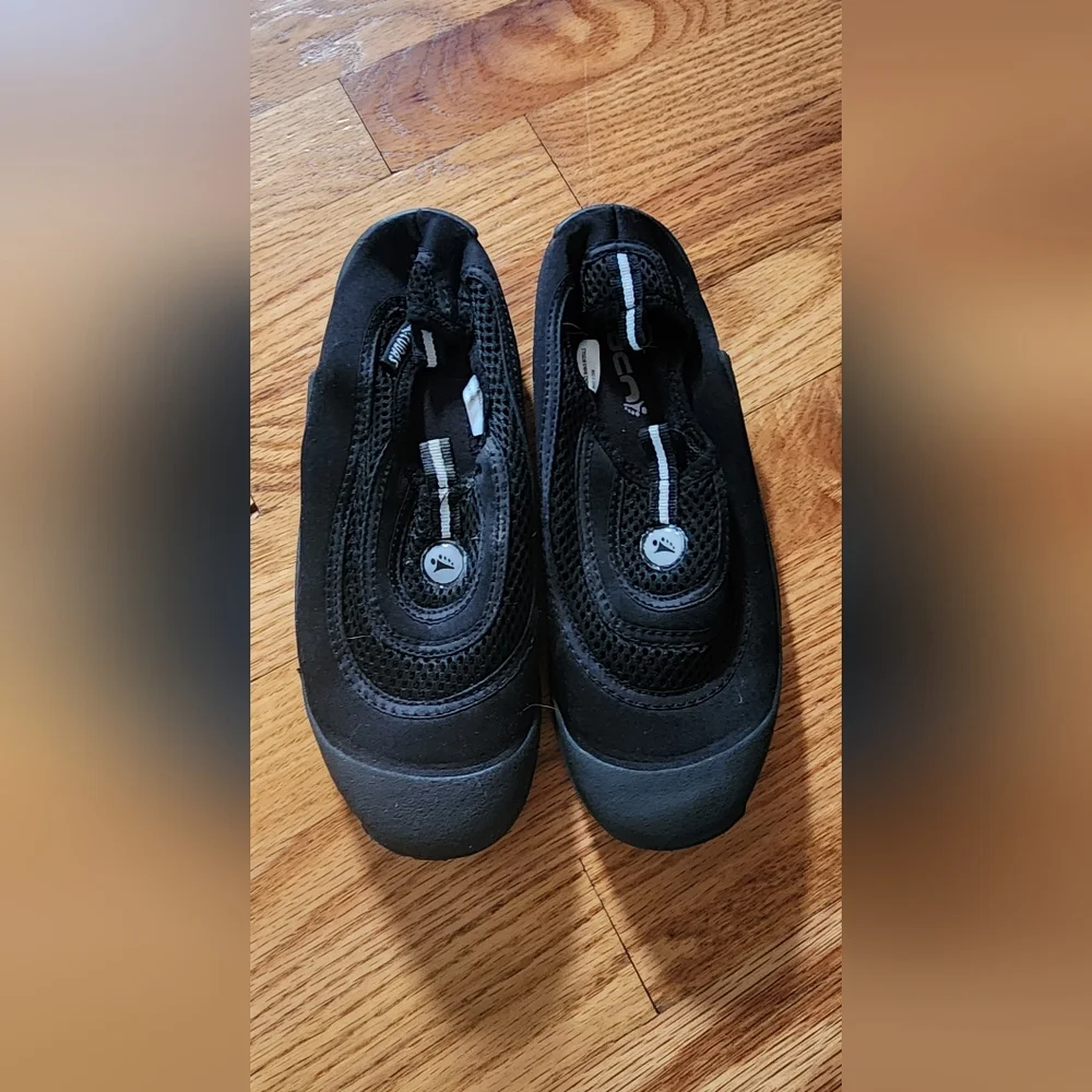 Kids Black Water Shoes - Slip-On Aqua Sneakers